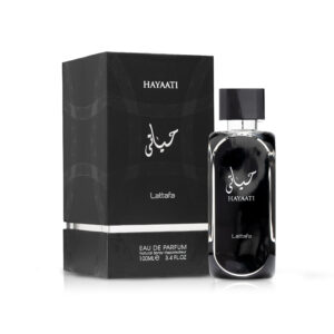 Hayaati by Lattafa Perfumes Eau de Parfum – 3.4 Fl Oz (100ml) Woody Aromatic Fragrance Bottle with Apple, Bergamot, and Vanilla Notes