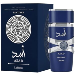 Lattafa Asad Zanzibar, Men's Perfume, Eau de Parfum, Luxury Fragrance, Woody Spicy Perfume, Long-Lasting Scent, Fragrance for Men, 2024 Perfume, Lattafa Perfume, Men's Cologne